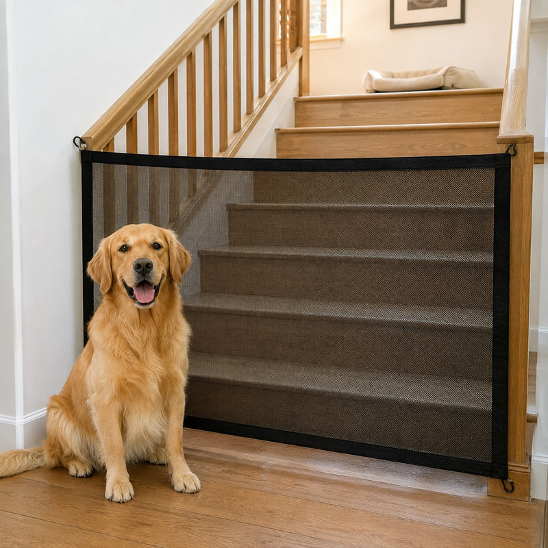 Malla de Seguridad para Mascotas y Bebés — Protege Escaleras y Zonas Peligrosas sin Obras