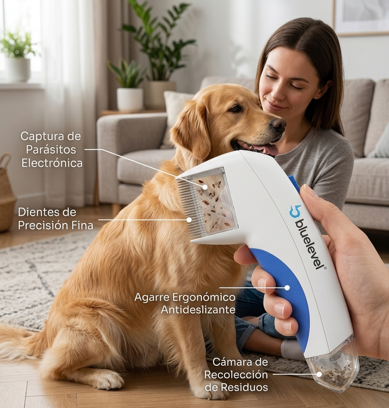 Cepillo Eléctrico Quitapulgas para Perros y Gatos — Elimina Pulgas al Instante