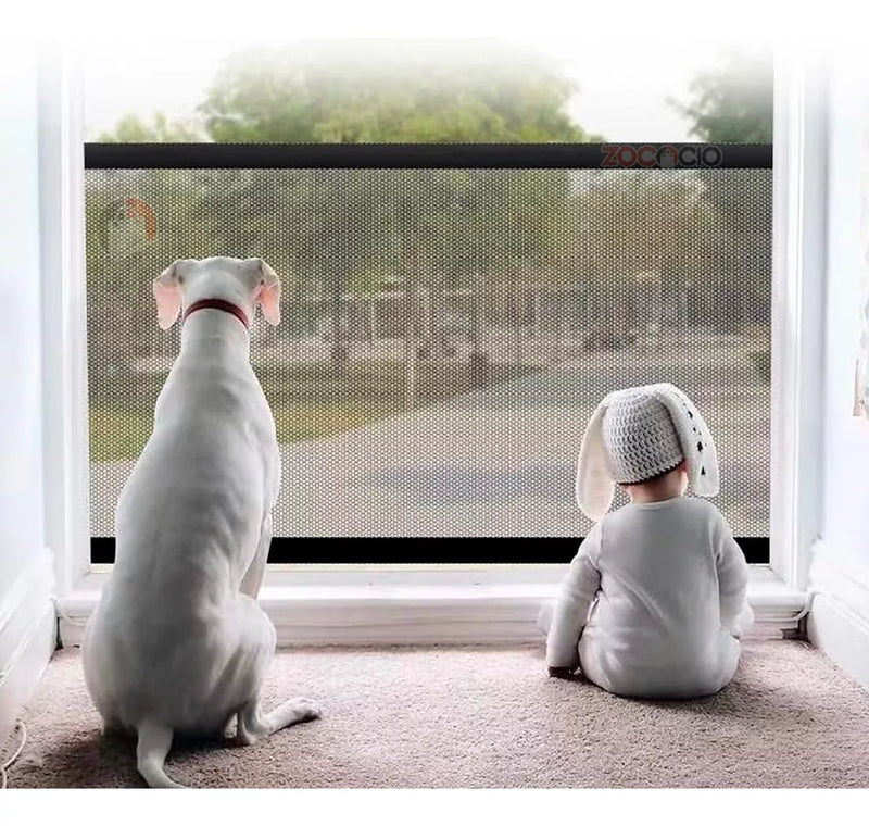Malla de Seguridad para Mascotas y Bebés — Protege Escaleras y Zonas Peligrosas sin Obras