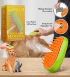 Cepillo Vaporizador 3 en 1 para Perros y Gatos — Baño en Seco, Pelo Suave en Minutos